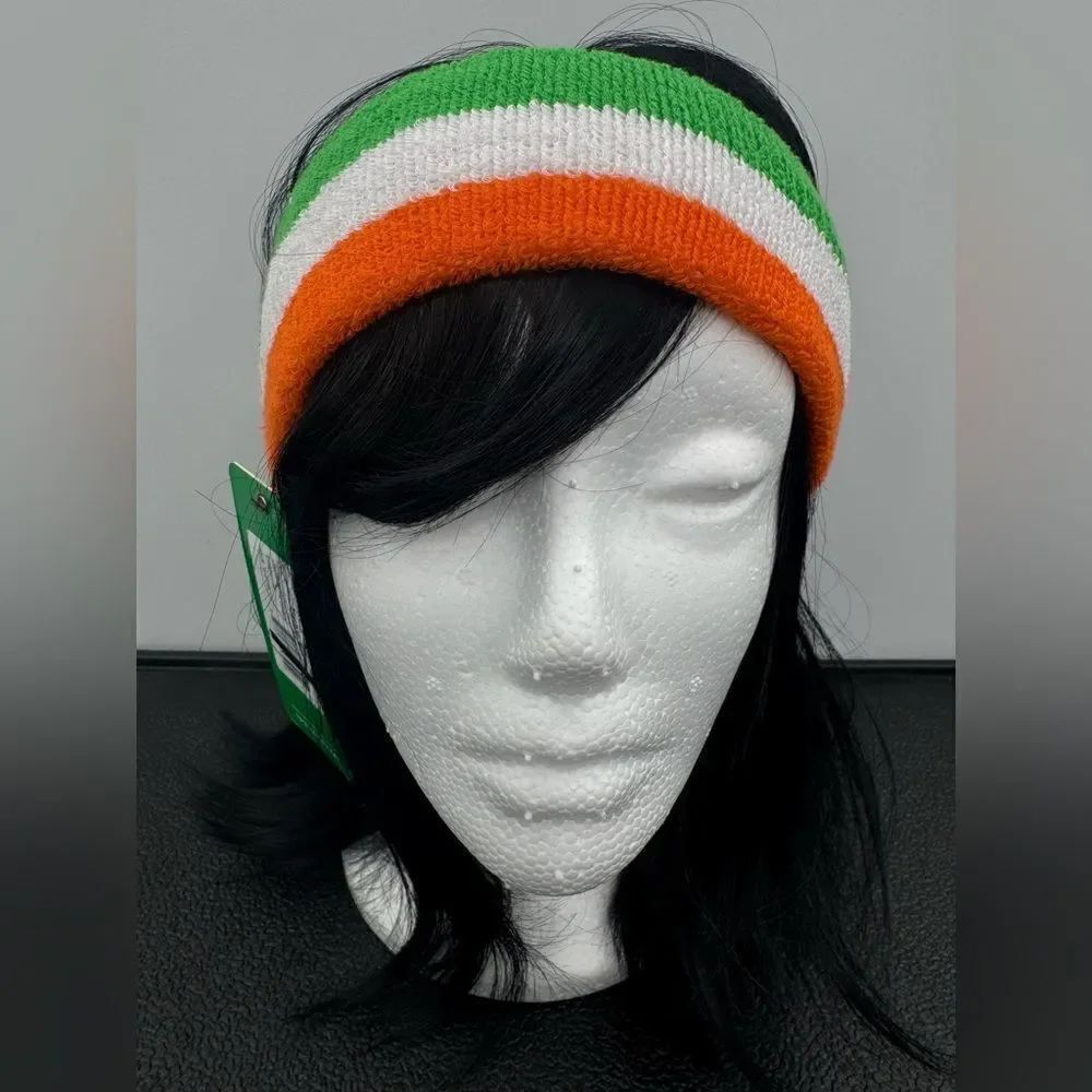 3/$20 Tipsy Elves Green/Orange/White Headband One Size